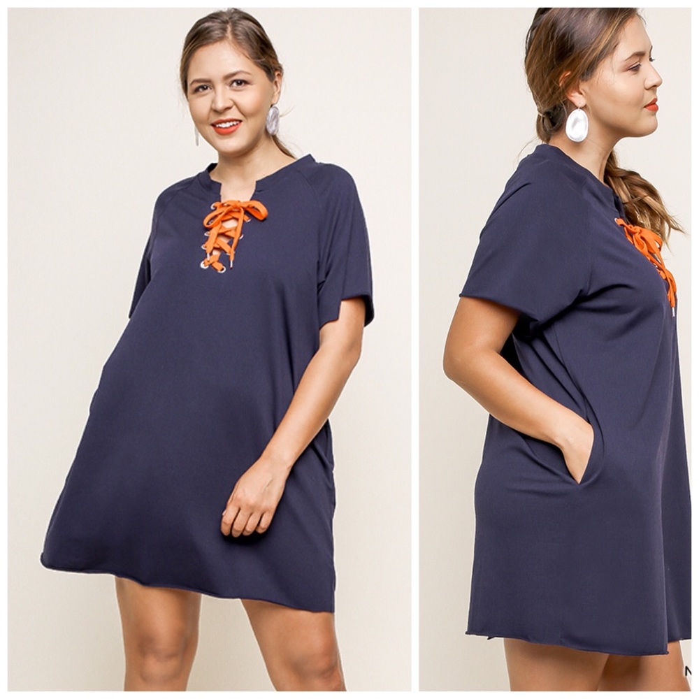🆕Umgee Plus Size Drawstring Pocket Dress!